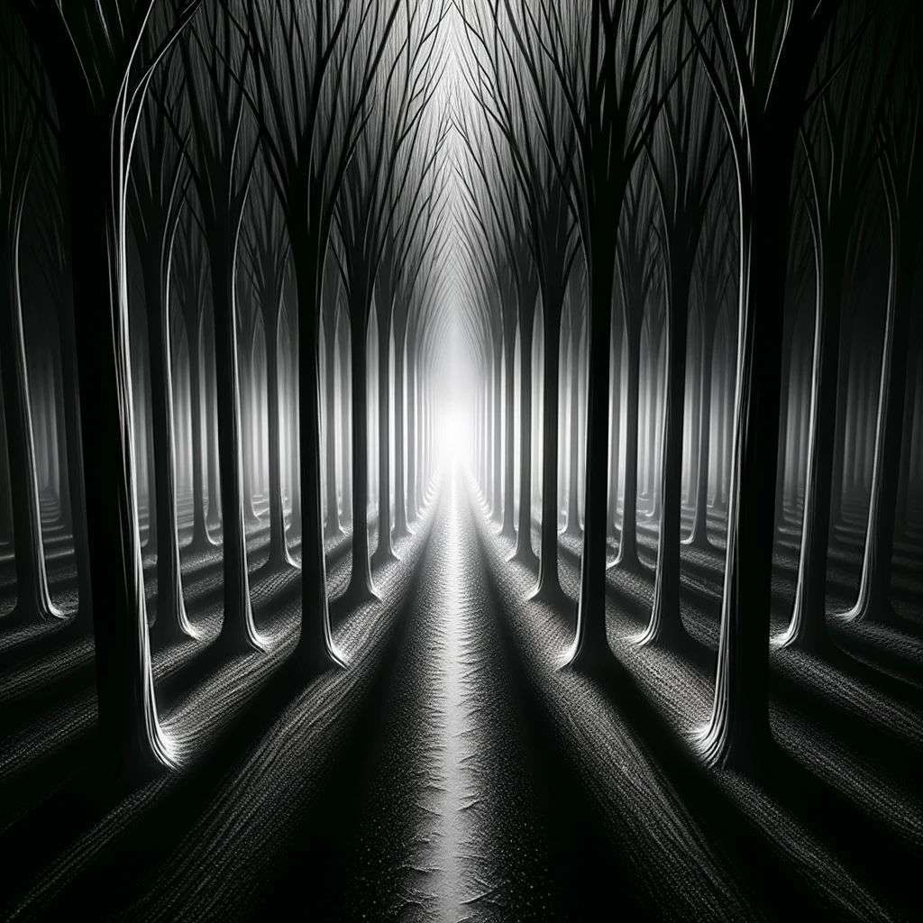 a representation of anxiety, digital art, depth effects